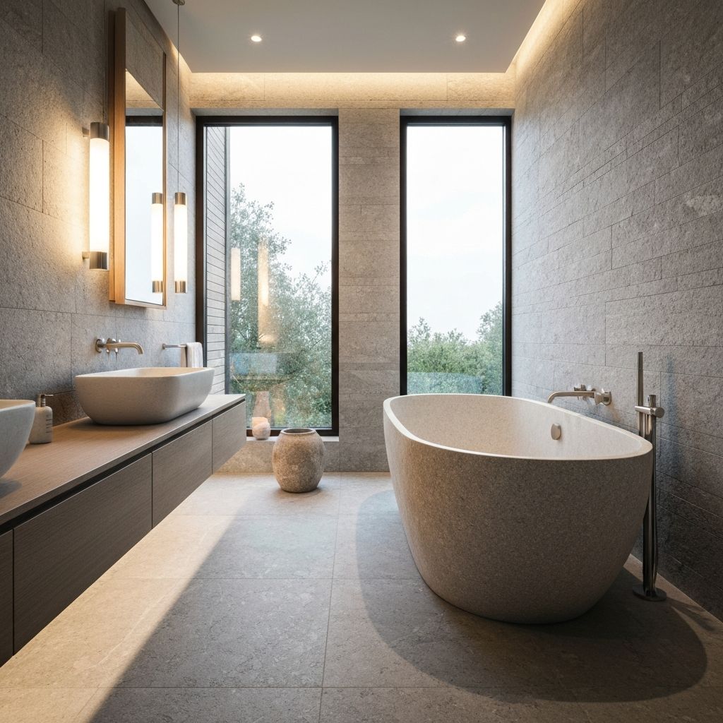 Spacious bathroom design